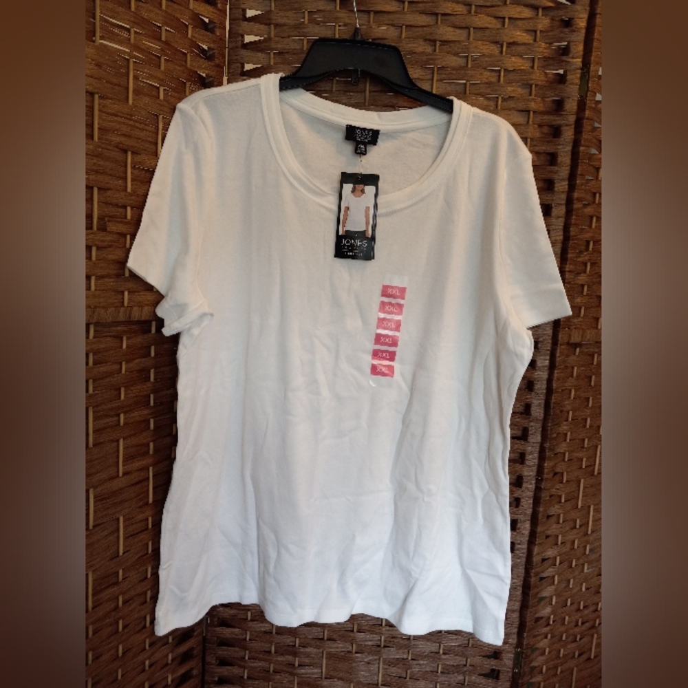 PICK 3/$25 SALE Jones New York Scoop Neck Cotton Tee XXL